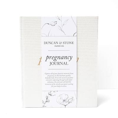 120 Pages Pregnancy Journal Book - Linen Cover Pregnancy Memory Book - Flat Lay First Time Mom Journal - Pregnancy Gifts for First Time Moms, Cream