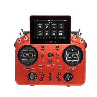 FrSky Tandem X20RS Radio Transmitter TD-ISRM RS Module Dual-Band 900M/2.4G Supports TW, TD, R9, ACCST D16 CNC Gimbals 8GB Storage 800×480 Touchscreen TTS & Vibration Feedback (Cherry Red)