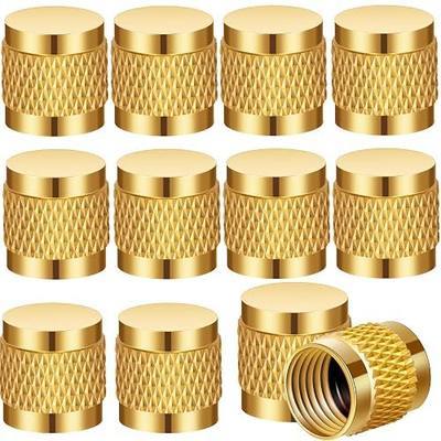 1/4 Flare Cap, Round Brass w/Neoprene o-Ring Seal, HVAC Valve Caps, Refrigerant Locking caps, HVAC Locking caps (10 PCS)