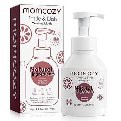 Momcozy Bottle Brush Cleaning Fluid, Powerful Cleaning with Natural Foam, Suitable for Momcozy Press Foaming Clean Bottle Brush Set, 11.9 Ounces | Suitable for Momcozy Brush Sets, Grease-Cutting Foam, Rinse-Free Residue, Mild for Baby Bottles & Utensils, BPA-Free