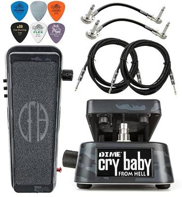 Dunlop DB01B Dime Cry Baby From Hell Wah Effects Pedal Tonebird Cable, MXR Patch, Dunlop Picks Bundle