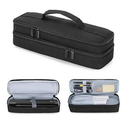 Yarwo Double-layer Document Scanner Travel Case, Image Scanner Carrying Bag | Compatible with Brother DS-640/740D, Canon R10, Epson ES-50/60W, Great for Home, Work, Office, Business, Travel, Black