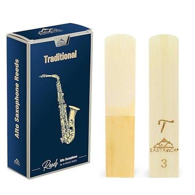EASTROCK Traditional Alto Saxophone Reeds 2.0/2.5/3.0 Professional Alto Sax Reeds for Saxophone Beginner and Saxophonist Strength 3.0-10 Pack