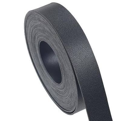 CDY Double Sided Leather Straps: 1 Inch Wide 200 Inches Long Leather Strip | Easy to Cut Durable Double Sided Leather Strips - Belt Making DIY Craft Projects Suitable for Dog Collar Bag Straps (Black)
