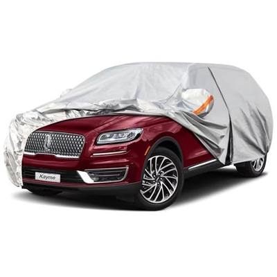 Kayme SUV Car Cover Waterproof All Weather for Lincoln Nautilus 2019-2025 | UV‑shield protection, wind‑dust barrier, denser‑than‑190T lightweight breathable fabric, anti‑theft via included lock