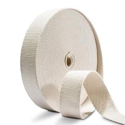 Cotton Webbing 1 Inch 12 Yards Natural Cotton Webbing Straps for Bags Handles, 1 Inch Weave Webbing for Cloth Tote Bag Straps Making,Cloth Belt, DIY Crafts Decoration (Natural 12Yards)