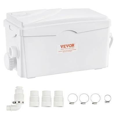 VEVOR 350W Utility Sink Pump, 6000 L/h Flow, 23 ft/7 m Head, Macerator Sewerage Sump Pump with 3 Water Inlets for Basement, Kitchen, Sink, Shower, Bathtub, Laundry Waste Water Disposal Upflush Machine