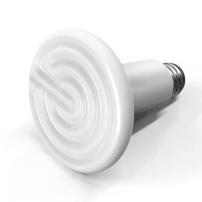 Simple Deluxe Ceramic Heat Emitter 100W Reptile Heat Lamp Bulb No Light Emitting Brooder Coop Heater for Amphibian Pet Snake Turtle & Incubating Chicken, No Harm, Color White, 1 Pack