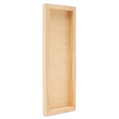Narrow Wood Canvas 8 x 16 x 3/4-inch, Wooden Sign Blanks with Frame, Wood Cradled Panels for Wall Art Sets, by Woodpeckers