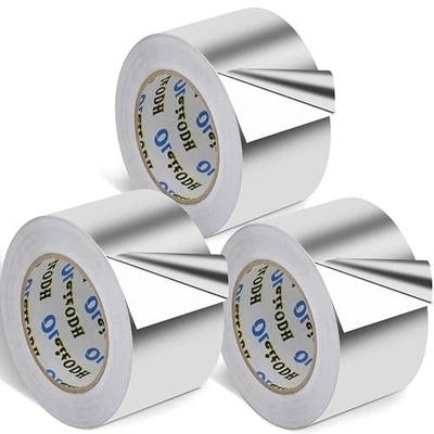Oleitodh 3 Pack Aluminum Foil Tape Bulk - 3 Inch x 55 Yards - 2.7mil Heavy Duty Metal Duct Tape, Aluminum HVAC Tape for Sealing & Patching, Air Ducts, Insulation Metal Repair, Professional Grade