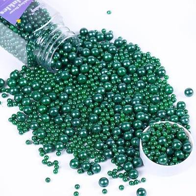 Dark Green Sprinkles for Cake Decorations 3.52 ounce Edible Pearl Sugar Sprinkles for Cupcake Toppers Wedding Party Valentines Halloween Christmas Supplies