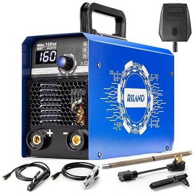 RILAND 160A Stick Welder, 110V/220V ARC/Lift TIG Welding Machine, IGBT Inverter Portable MMA Welders with Hot Start, Arc force and Anti-Stick for Home & Light Industry