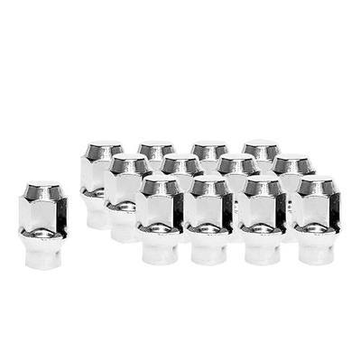 1/2"-20 Extended Thread Lug Nuts, Hunting Horse 20 Pack 1.44" Tall 3/4" Hex Conical Seat Closed End Lug Nuts, Chrome