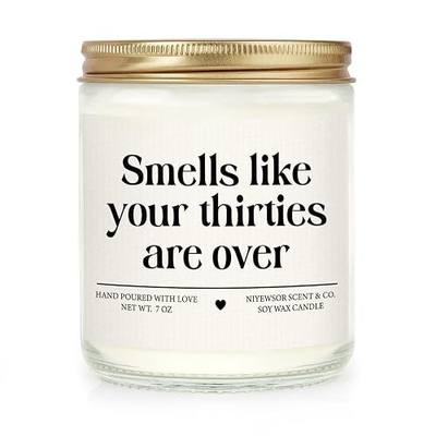 Niyewsor 40th Birthday Gifts Women Men, Forty Birthday Candle, 1986 40th Birthday Decorations for Women Men, 40 Year Old Bday Gifts for Friend, Sister, Wife, Husband, Handmade, 7oz