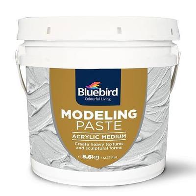 Bluebird Thick Modeling Paste White 4 Liter / 5.6 kg - High Density, Acrylic Medium for Texture, Thickness, and Dimension Additive