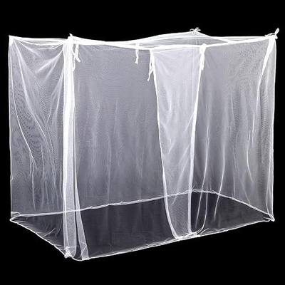Mindsoft 4 Corners Mosquito Net for Bed, Mosquiteros para Camas Bed Canopies Netting Drapes Rectangular Mosquito Mesh for Camping Home Outdoor Travel(White,L75 X W35.5 X H60 Inch,1 Opening)