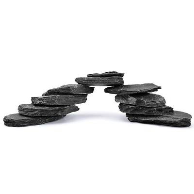 2-4 Inches Natural Slate Rocks 20 PCS Aquarium Stones for Aquascaping, Aquarium Landscaping, Terrariums, Fish Tank Decoration, Vivariums, Paludarium, Reptile and Amphibian Enclosures