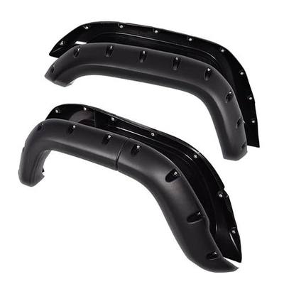 G-PLUS Fender Flares Fit Jeep Cherokee XJ 1984-2001 4-Door Sport Utility | Not Fit Models with Side Skirts(Ground Kits), Textured Pocket Riveted Wheel Cover, Body Modification