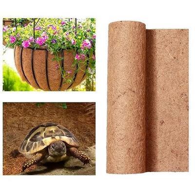 16x120 Inch Coco Liner Roll Coconut Liners for Planters Coconut Fiber Roll Mat Window Box Liners DIY Flower Basket Liner Pet Pad Reptile Carpet