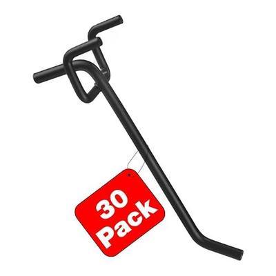 Pegboard Hooks Accessories 30pcs 4inch Metal Peg Board Tool Hangers (Black) | 1/8" 1/4" Pegboard Accessories Organizers, Heavy Duty Metal Hooks, Steel Shelving Racks for Hanging Tools Supplies Display
