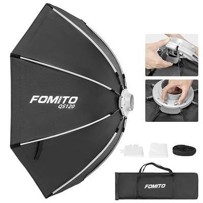 FOMITO 47.2"/120cm Octagonal Softbox, Quick Release Bowens Mount Softbox with Honeycomb Grid, Light Diffusers, Bag for Godox SL-60W SL60IID SL150R SL300R