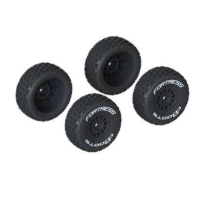 ARRMA dBoots 'Fortress' Tire Set Glued (Black) (2 Pairs), ARA550117