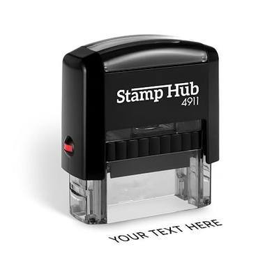 Promor 1 Line Self-Inking Custom Stamp - Customizable Office Stamp (Small) | Compact Space-Saving Design, Crisp & Consistent Impressions, Fast One-Hand Operation, Built-In Self-Inking Mechanism