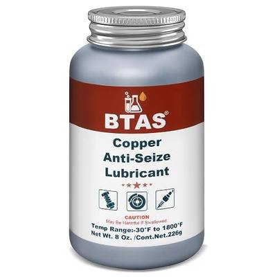 BTAS Copper Anti Seize Grease Lubricant High Temp Never Antiseize Compound for Spark Plug Bolts 8 oz