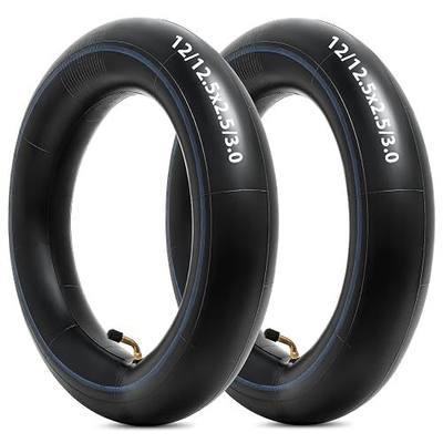 Heavy Duty 12/12.5x2.5/3.0 Thick 40% Butyl Inner Tube, 12 1/2x2.75 Tube with CR202 Angled Valve Stem Compatible with Most 12.5x2.5 12.5x2.75 12.5x3.0 12x2.5 12x2.75 12x3.0 Bike/Scooter Tire Tube 2Pcs