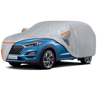 Car Cover for 2011-2026 BMW X3/X3 M, Waterproof Custom-fit All Weather Sun Rain UV Dust Snow Protection Outdoor Full X3 Car Cover with Door Zipper and Cotton Lining-Gray
