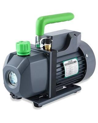 Lichamp Vacuum Pump, 4.5 cfm 1/3 HP HVAC Single Stage Vacuum Pump for R134a R410a R22 R12, for Automotive Air Conditioner Refrigerant, Oil Included, Cool Gray