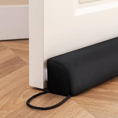 Sunolga Water Resistant Door Draft Stopper Blocks Hot and Cold Air with Removable Washable Cover for Bottom of Door, All-Season Seal for Wind, Door Sweep for Gaps Up to 3", Home Essentials, 36", Black