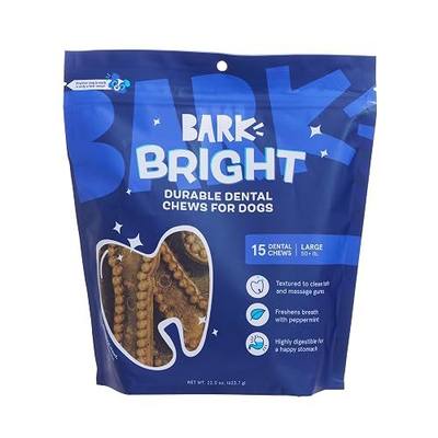 BarkBox Bright Durable Dog Dental Chew Sticks - for Large Breeds (50+ lbs) | 15 Dental Chews for Dogs