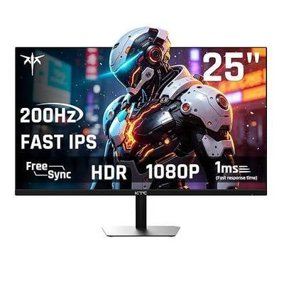 KTC 24.5" Gaming Monitor, FHD 1080P 180Hz (OC 200Hz) Fast IPS, H25T7 | 128% sRGB, HDR10, Adaptive Sync, Eye Care PC Gamer Monitor, HDMI, DP, VESA Mountable, Tilt Adjustable