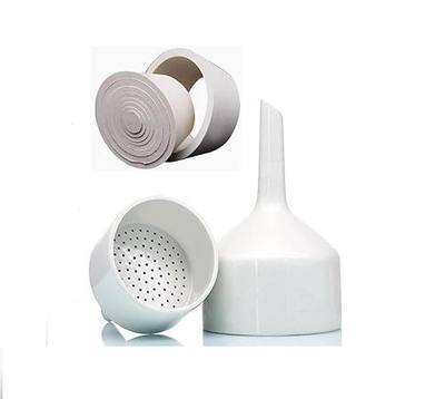 Laboratory Buchner Ceramic Funnel 60/80/100/120/ 150mm(150mm) with Leather pad 9 * 1 Brinell Funnel Holder