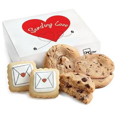Care package Gift Basket Sending Love Hugs Cookie Chocolate Chip Cookies For Men Women Kids | INDIVIDUALLY WRAPPED | Large Cookies | Get Well Soon Sympathy Miss You Thinking Of You Envelope Cookies