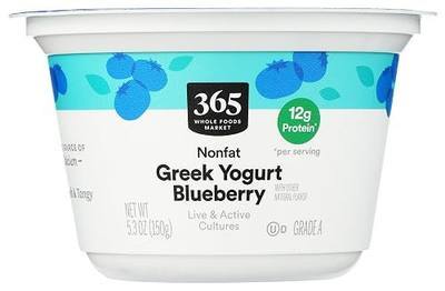 365 by Whole Foods Market Nonfat Blueberry Greek Yogurt, 5.3 OZ