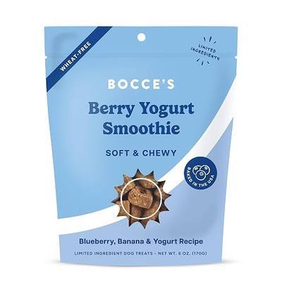 Bocce's Bakery Berry Yogurt Smoothie Flavor Soft & Chewy Dog Treats, 6 oz