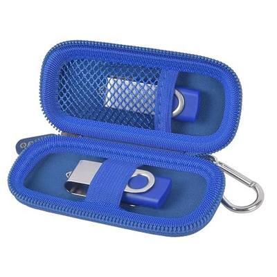 USB Flash Drive Case, SD Card/Thumb Drive/Memory Cards Holder, Bag Only | SDXC/SDHC Storage, Electronic Accessories Organizer for SanDisk / for Samsung, for Students/IT/Office/School/Travel, Blue