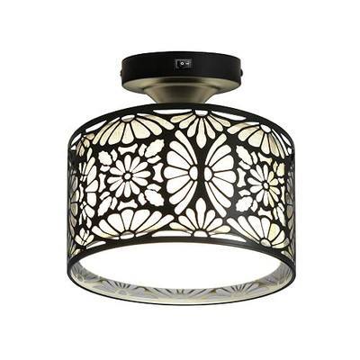 Facon 8-1/2'' LED RV Pendant Dining Table Light with Switch, Decorative Fabric RV Dinette Light Fixture, 12V DC Interior Light for RV Motorhome Camper Trailer, 4000K Cool White