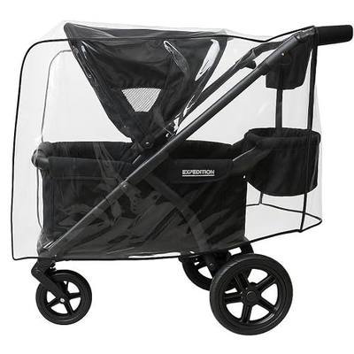 SASHA'S Rain and Wind Cover for Baby Trend Expedition Stroller Wagon/Wagon Plus, Clear Design, Maximum Coverage (Stroller not Included) Made in USA