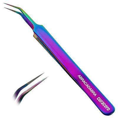 Curacoro Lash Tweezers, Fiber Tip Grip (Galaxy, Abracadabra) | Professional & Precision Lash Tweezer, Multi Shapes & Purposes, Volume, Isolation & Classic Lashes
