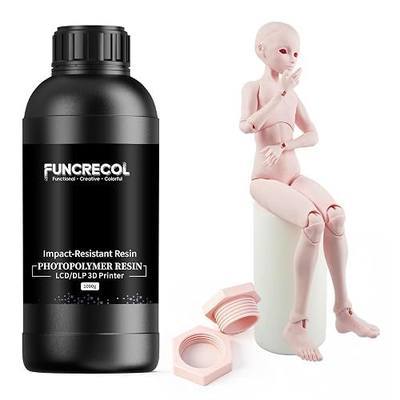 Tough 3D Printer Resin, Wear Resistant & Impact-Tough Resin for BJD Models & Articulated Figures, High Precision Soomth Matte Finish 3D Printing Liquid for LCD DLP MSLA Printers (Pink, 1KG)