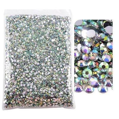 5000pcs Flatback Rhinestones,Resin Non Hotfix Rhinestones Large Quantity Wholesale for Crafts DIY Creative Design,Clothes,Makeup,Nail Art (6mm=0.24",Crystal AB)