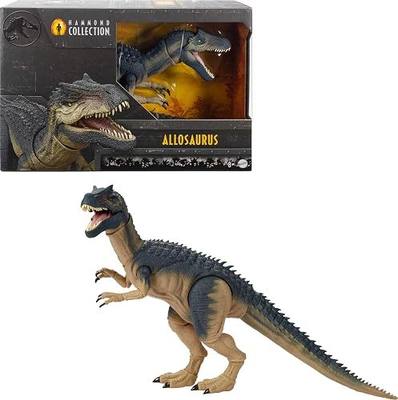Mattel Jurassic World Hammond Collection Allosaurus Dinosaur Figure | Premium Design Action Figure, Glass Eyes & Wired Tail, 19 Points of Articulation, 17-inch long