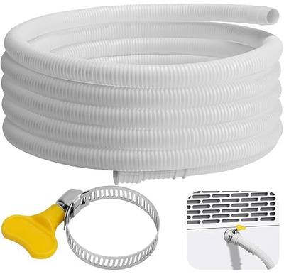 16.5 Ft Dehumidifier Drain Hose 3/4" FHT- Cuttable Leakproof Dehumidifier Discharge Hose for Drainage- Flexible Universal Corrugated Drain Hose Replacement with Clamp for Most Dehumidifier