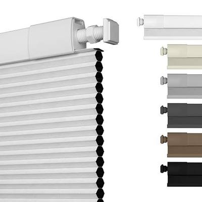 No Drill No Tools Blackout Cellular Shades Cordless Easy Install Honeycomb Blinds Thermal Insulated Noise Reduction Blinds for Indoor Windows,Blackout-White,Customize Size