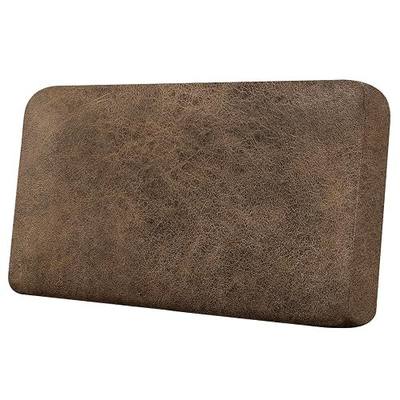 Loveseat Cushion Cover Leather-Look 1PC Stretch Love Seat Slipcover for Living Room Individual Couch Seat Protector, Pet-Friendly, Non-Slip, Easy Fit - Light Brown