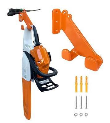 Chainsaw Hanger, 1 Pack Chainsaw Holder Wall Mount, Chain Saw Storage Rack | Heavy Duty Chainsaw Holder, Chainsaw Hook,Stihl Tool Hangers & Wall Hanger, Fit Chainsaws and Wrench for Garage Organization.