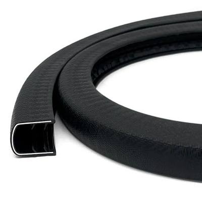 U-Shape Edge Banding - Fits 1/2" Edge, Rubber Trim for Sharp/Rough Surfaces, Veneer, Sheet Metal, Tables, Cars, Trucks, Boats & More - 5FT